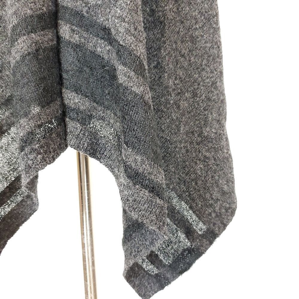 Banana republic southwestern Wool Boho Waterfall Gray black striped Navajo - Picture 8 of 9